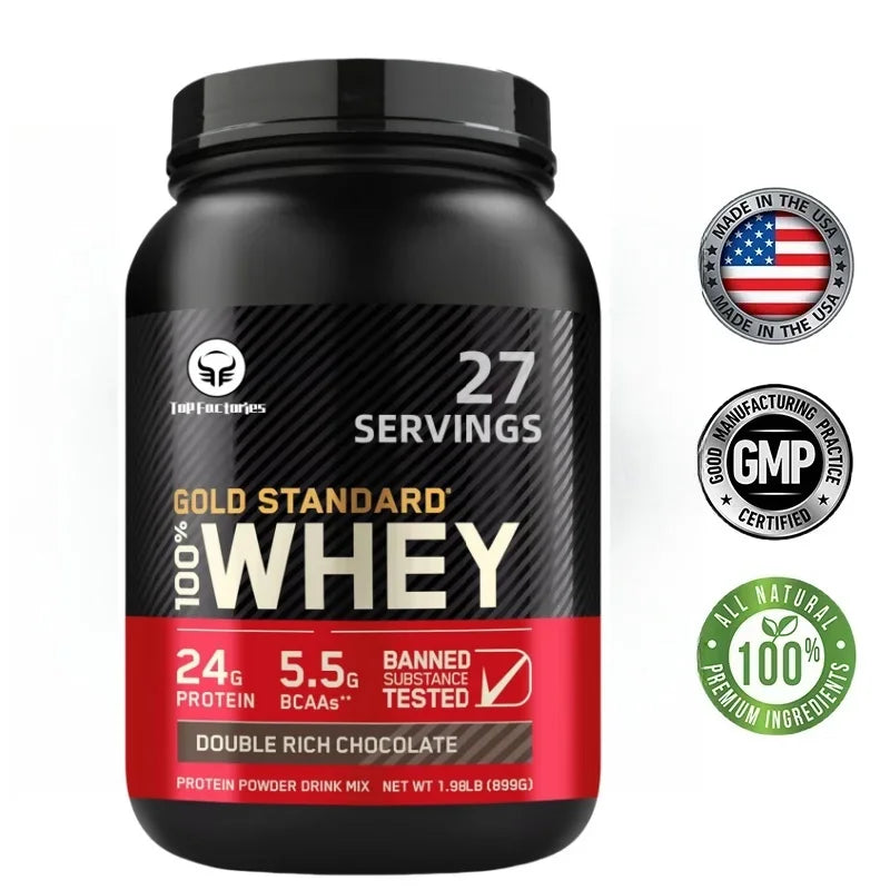Dark Chocolate - 100% Grass-Fed Sports Nutrition Whey Protein Powder for Muscle Growth