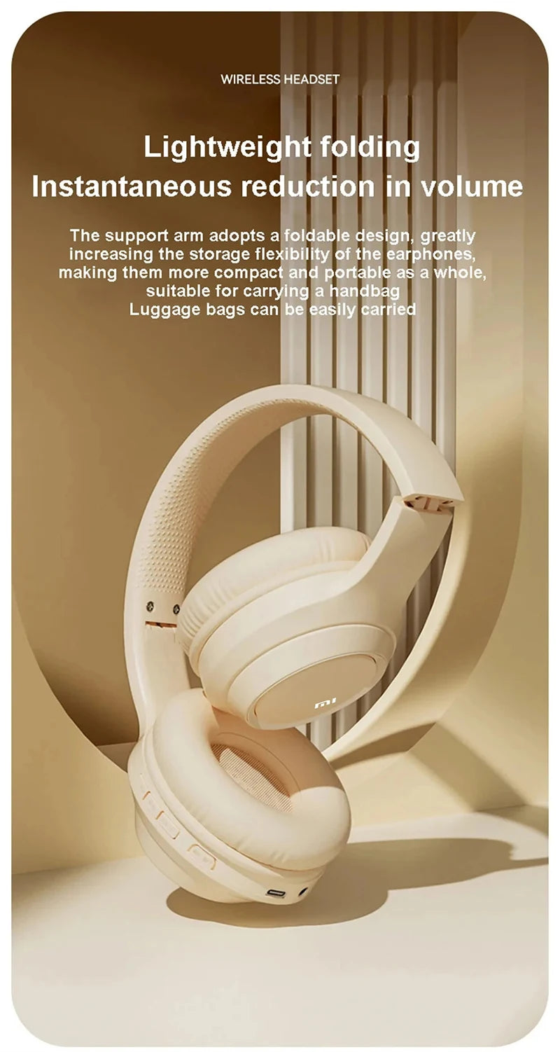 Xiaomi TH30 Wireless Headphones Bluetooth 5.3 Headset Head Mounted Noise Cancelling Headband Sport Earbuds Earphones For Running